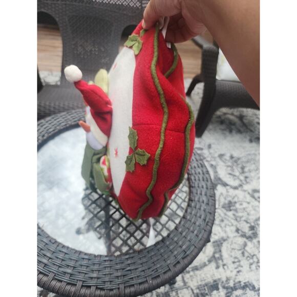 St. Nicholas Square 3D Round Holiday Pillow w/ Snowmen - Picture 10 of 14